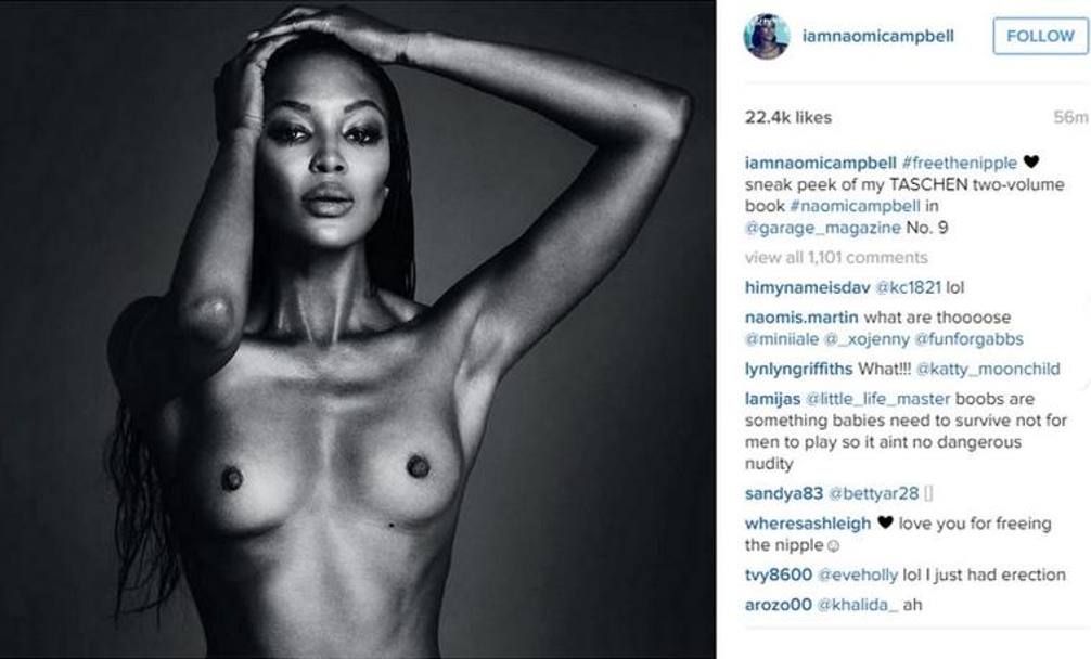 Lo scatto, che in realt propone un nudo integrale della top model e che far parte di un libro di prossima uscita, poco prima era stato censurato da Instagram